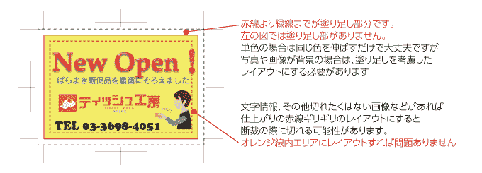 裁ち落としについて